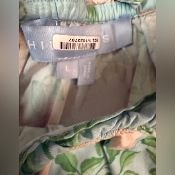 Hill House The Kit Top in Blue Roses Size Large - Picture 7 of 8